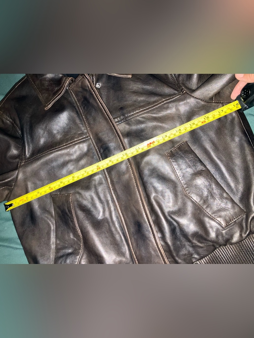 Mango Leather Bomber Jacket - Picture 14 of 15